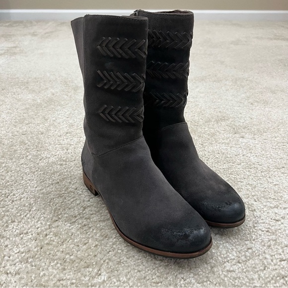 UGG AUSTRALIA Women’s Cailyn Suede Gray Boots 3182 US Size 7 Mid Calf F8911F, - Picture 16 of 16
